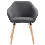 vidaXL Chaises à manger lot de 6 gris foncé tissu