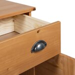 vidaXL Ensemble de mobilier de salle de bain avec tiroir avec étagère 2 Pièces Marron