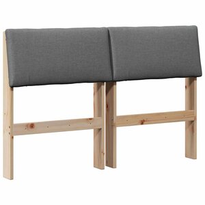 vidaXL Tête de lit capitonnée Gris foncé 120 cm Pin massif