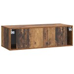 vidaXL Meuble TV mural 98 x 41 x 30 cm Bois ancien Bois d'ingénierie