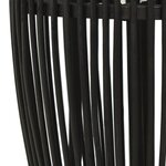 Vidaxl lampe suspendue noir osier 40 w 23x55 cm ovale e27