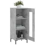 vidaXL Buffet Gris béton 34 5x34x90 cm Bois d'ingénierie
