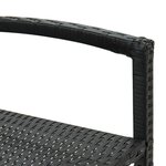 vidaXL Tabourets de bar lot de 4 noir résine tressée