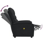 vidaXL Fauteuil de massage Noir Tissu