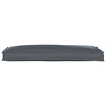 vidaXL Coussin pour banc de palette Anthracite 110 x 40 x 8 cm