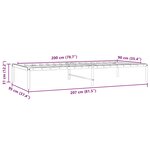 vidaXL Cadre de lit métal sans matelas blanc 90x200 cm