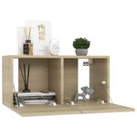 vidaXL Ensemble de meubles TV 3 Pièces Chêne sonoma Bois d'ingénierie