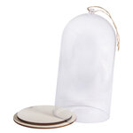 Cloche en plastique avec socle ø11cm x 19cm