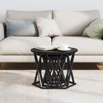 Tables d'appoint empilables vidaXL 3 Pièces Bois d'ingénierie Chêne Noir