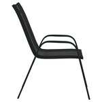 vidaXL Chaises empilables de jardin lot de 2 Noir Tissu textilène