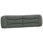 vidaXL Coussin de tête de lit Hvar gris foncé 200 cm tissu