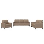 vidaXL Ensemble de canapés 3 Pièces avec coussins Cappuccino Similicuir