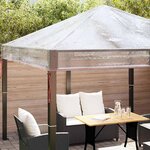vidaXL Remplacement de housse de gazebo Transparent 300 x 300 x 26 cm
