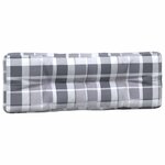 vidaXL Coussins de palette lot de 7 motif de carreaux gris tissu