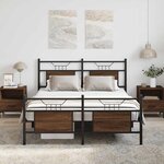 vidaXL Cadre de lit sans matelas chêne marron 140x190 cm