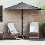 vidaXL Parasol de jardin Anthracite 294 x 150 x 224 cm tissu
