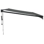 vidaXL Auvent rétractable automatique anthracite 5x3 m