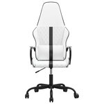vidaXL Chaise de jeu Blanc et noir Similicuir
