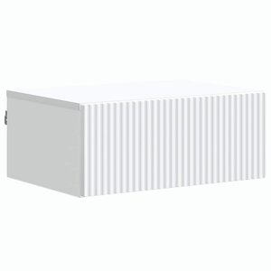 vidaXL Cabinet de chevet mural avec tiroir Blanc 49 x 34 5 x 20 cm