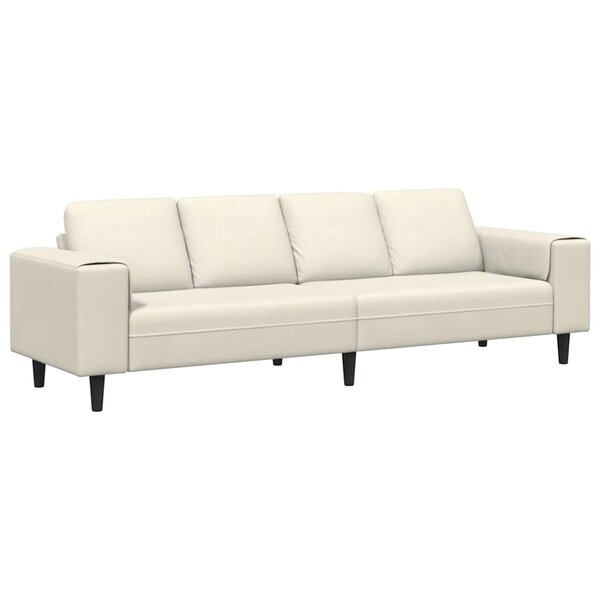 vidaXL Canapé de salon Crème 250 x 77 x 76 cm