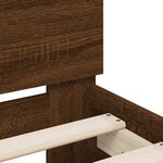 vidaXL Cadre de lit avec tête de lit chêne marron 120x200 cm