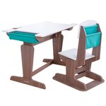 Bureau et chaise réglables de poche Grow Together  - Frêne gris