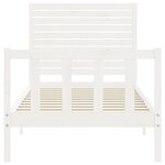vidaXL Cadre de lit sans matelas blanc 90x200 cm bois de pin massif