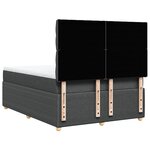 vidaXL Sommier à lattes de lit avec matelas Gris foncé 160x200cm Tissu