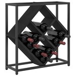 vidaXL Étagère à vin Chêne noir 51 x 18 x 52 5 cm Bois d'ingénierie
