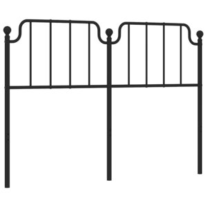 vidaXL Tête de lit de remplacement métal noir 150 cm