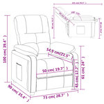 vidaXL Fauteuil inclinable Rouge bordeaux Tissu