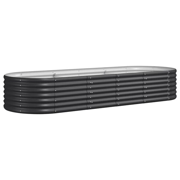 vidaXL Lit surélevé de jardin Acier enduit de poudre Anthracite