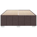 vidaXL Cadre de lit sans matelas marron foncé 140x200 cm tissu