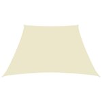 vidaXL Voile de parasol Tissu Oxford trapèze 3/4x3 m Crème