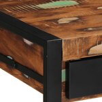 vidaXL Bureau multicolore 100x50x75 cm bois massif de récupération