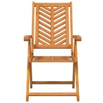 vidaXL Fauteuil inclinable 8 Pièces Marron 57 x 71 x 90cm bois