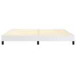 vidaXL Cadre de lit à ressorts blanc 200x200 cm similicuir