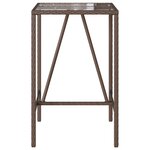 vidaXL Table de bar d’extérieur marron 70x70x110 cm résine tressée