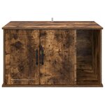 vidaXL Maison pour chat Chêne fumé 85 x 55 x 50 cm Bois d'ingénierie