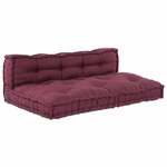 vidaXL Coussin de canapé sur palette Marron tissu