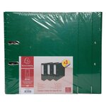 Lot De 3 Classeurs À Levier - Dos De 80mm - Format À Classer A4 - Extérieur En Polypropylène / Intérieur En Papier - Vert Foncé - Exacompta