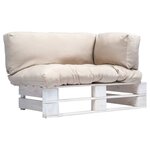 vidaXL Canapé de jardin palette avec coussins sable pinède