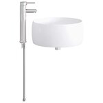 vidaXL Lavabo de salle de bains Chrome 38 5 x 38 5 x 16 cm métal