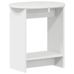 vidaXL Table d'appoint Blanc brillant 50 x 39 5 x 55 cm