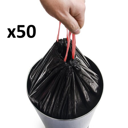 Lot de 50 sacs poubelles  noir  50l