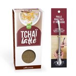 Préparation bio pour tchaï latté 70 g + paille inox avec filtre