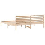 vidaXL Cadre de lit avec tête de lit Marron 200 x 210 cm Pin massif