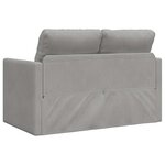 vidaXL Canapé-lit 2 en 1 gris clair 122x204x55 cm velours
