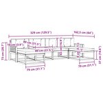 vidaXL Ensemble de canapés d'extérieur 6 pc Blanc et Beige