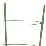 vidaXL Supports pour plantes de jardin 3 anneaux 5Pièces Vert 45 cm Acier